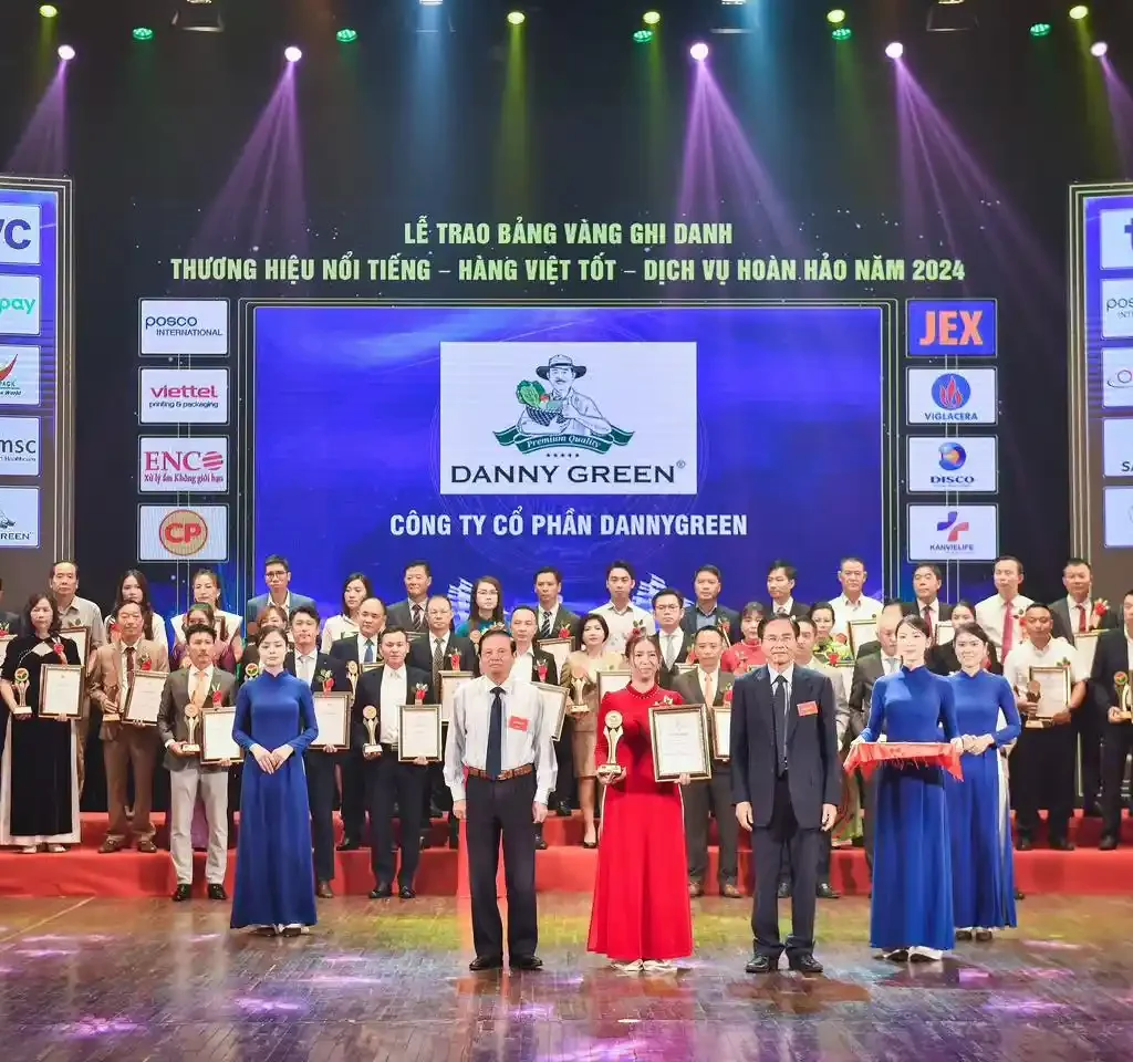 DannyGreen Vinh Dự Đạt Giải Thưởng Thương Hiệu Nổi Tiếng - Hàng Việt Tốt - Dịch Vụ Hoàn Hảo Năm 2024.